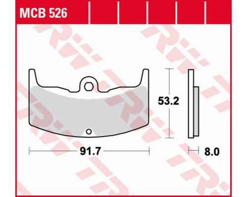 Trw lucas zf гальмівні колодки kh080 organic honda vt 250f '83-'87, cbx 400f '82-'84, vt 500e '83-'85, cbx 550 '82-'84 передні