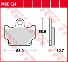 Гальмівні колодки trw lucas zf kh081 organic yamaha rd 80/125/250/350 '82-'84, sr 250 '96-'00, xv 250 '89-'96, xs 400/500 '82-'84, xt/xv 500 '83-'85, xz/xj 550 '82-' 84, xt/xt 600z , xj/xj 600 turbo &#