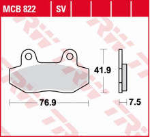 Гальмівні колодки trw lucas zf kh086 sinter street hyosung gt '03-'17, gv 125 '00-'17, xrx '99-'14, gt 250 '04-'14, gt 650 '04-, gv 650 '04-'10, sym wolf classic 125 '04-'07 передні