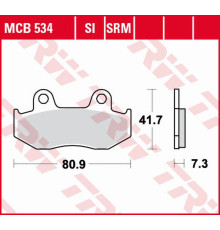 Гальмівні колодки trw lucas zf kh092 organic honda cr 125r '84-'86, mtx 125 '85-'95, nes/sh 125/150 '00-'08, xl 125r '85-'91, xl 250r '84-'93, xl/xr '82-'86, xl/xr '83-' 87 спереду