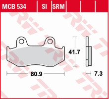 Гальмівні колодки trw lucas zf kh092 organic honda cr 125r '84-'86, mtx 125 '85-'95, nes/sh 125/150 '00-'08, xl 125r '85-'91, xl 250r '84-'93, xl/xr '82-'86, xl/xr '83-' 87 спереду