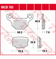 Trw lucas zf гальмівні колодки kh093 organic aprilia rx 125 '08-'13, derbi senda/terra/gpr 125 '08-'16, газ газ ec 250/300 '12-'16, rijeju marathon 125 '09-, задні