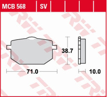 Trw lucas zf гальмівні колодки kh101 organic yamaha tt 600 '89, xt 600 '87-'90, xt 600z  '86-'91 передні