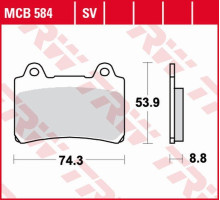 Гальмівні колодки trw lucas zf kh123 organic yamaha fzr 750/1000 genesis '86-'88, trx 850 '96-'99, fj 1200 '91-'95, xjr 1200 '96-'98, xvz 1300 royal star '96-'01, xvz 1300 venture royal '8 6-92 передні