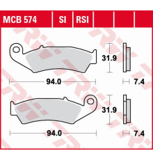 Trw lucas zf гальмівні колодки kh125 organic honda xlr 125r '98-'99, nx 250 '88-'95, xl 250r baja '88-'91, xr 250r '88-'95, xr 600r '88-'99 передні