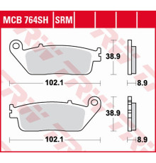 Гальмівні колодки trw lucas zf kh142 sinter honda fjs 400 silverwing '06-'16, fjs 600 silverwing '01-'16, yamaha xc 125 majesЗАДНІ'14-'15, triumph bonneville t100 '02-'20, bonneville t120/thruxton 1200 '16-'20, su zuk