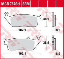 Гальмівні колодки trw lucas zf kh142 sinter honda fjs 400 silverwing '06-'16, fjs 600 silverwing '01-'16, yamaha xc 125 majesЗАДНІ'14-'15, triumph bonneville t100 '02-'20, bonneville t120/thruxton 1200 '16-'20, su zuk