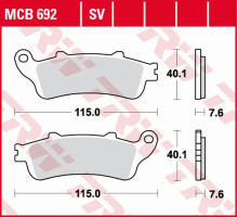 Trw lucas zf гальмівні колодки kh142 sinter street honda st 1100 pan european '96-'02, ntv/nx 650 '88-'97, suzuki an 650 burgman '04-'19 передні