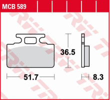 Гальмівні колодки trw lucas zf kh151 organic honda zb 50 monkey '88-'91, nh 125 lead '86-'88, sym cinderela 50/125 '99-'02, mio 50 '05-, honda rs 125r front '88-, ns 250 '89-'90, rs 250r '94 -97 зад