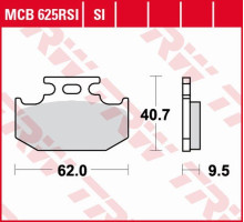 Тормозні колодки trw lucas zf kh152 sinter offroad racing kawasaki kx 125/250/500 '89-'95, suzuki rm 125/250 '89-'95, rm-x 250 '89-'98, dr 350 '90-'99, yamaha yz 125/250 '90-'96, w r 125 '91-'97, xt 250x 