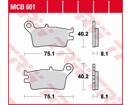 Trw lucas zf гальмівні колодки kh153 organic honda crm 250r '89-'90 задні