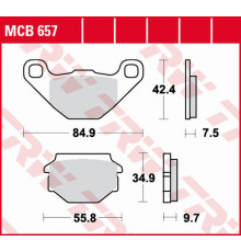 Trw lucas zf гальмівні майданчики kh173 organic aprilia sx 125 '08 -'14, gilera egalet 50 '95 -'99, muz baghira/mastiff 660 '97 -'07, supermoto 660 '06 -'08, sachs 50/125 '95'-'02, roadster 650 '002025'