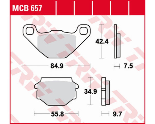 Trw lucas zf гальмівні майданчики kh173 organic aprilia sx 125 '08 -'14, gilera egalet 50 '95 -'99, muz baghira/mastiff 660 '97 -'07, supermoto 660 '06 -'08, sachs 50/125 '95'-'02, roadster 650 '002025'