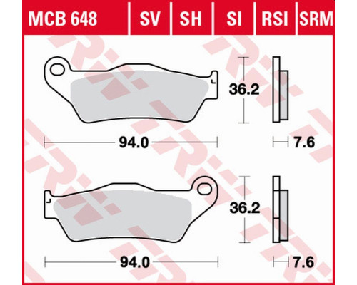 Гальмівні колодки trw lucas zf kh181 sinter aprilia rx 125 '00-'13, bmw g 450x '08-'11, ktm exc 125 '90-'16, sx 250 '96-, exc-f 350 '11-, exc 450 '03-'16, lc4 620 '94-'01, lc8 950/990 adv/smr '02-'13