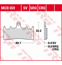 Гальмівні колодки trw lucas zf kh188 carbon racing kawasaki zx-6r/zx-7r '96-'02, zx-9r '96-'01, zrx 1100 '96-'00, zrx 1200 '01-'06, zx-12r '00-'03, suzuki gsx-r 750 '94-'99, gs f 1200 bandit '01-'05,