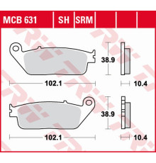 Trw lucas zf гальмівні колодки kh196 синтер yamaha ra 125/400 x-max '17-, yp 125/250 x-max '10-'16, yp 400 x-max '13-'16 передні