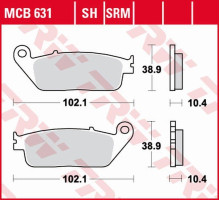 Trw lucas zf гальмівні колодки kh196 синтер yamaha ra 125/400 x-max '17-, yp 125/250 x-max '10-'16, yp 400 x-max '13-'16 передні