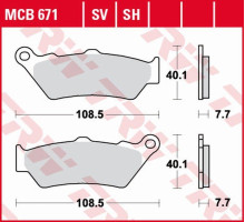 Trw lucas zf гальмівні колодки kh209 sinter street bmw r 1200/1250 gs/adv/r/rs/rt '13-, k 1600gt/gtl '11-, ducati scrambler 800, diavel/x diavel 1200/1260 '15-, triumph thunderbird 1700 '11-, rocket iii ' 04-'16, scramler 1200 '