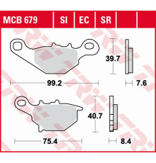 Гальмівні колодки trw lucas zf kh230 sinter offroad kawasaki klx 125 '03-'06, kmx 125 '99-'03, suzuki tr 50 '97-'00, ug 110 '98-'02, an 125 '95-'00, dr-z 125 '04-'12, uc 125 epicuro '99 -'02 фронт
