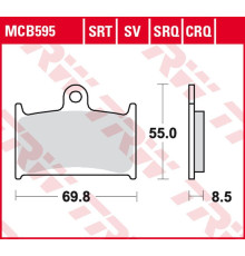 Тормозні колодки trw lucas zf kh236 sinter road/track suzuki gsx-r 400 '90-'95, gsx-r 750 '88-'93, gsx-r 1000 '89-'92, triumph daytona/speed triple/sprint 900/955 '91-'06, tiger explorer 1200 '12-'1 5, rocket 3 '