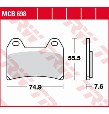 Trw lucas zf гальмівні колодки kh244 organic honda cb 400 super four '97-, bmw r nine t '16-'18, ducati 748/996 '98-'07, multistrada 1200 '10-'18, yamaha xt 660x '04-'16 передні