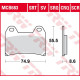 Тормозні колодки trw lucas zf kh244 sinter track aprilia rs 250 '97-, rsv 1000 mile/r '98-'00, ducati 748/800/900/916/996 '97-'03, ktm smc 625/660/lc4 640 supermoto '04-'06, sm 690 '07-'10, moto guzzi v11 '01-'0