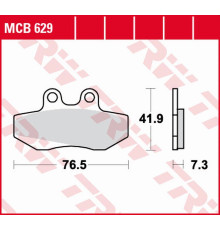 Trw lucas zf гальмівні колодки kh256 organic aprilia rx 50 '91-'94, red rose 125 '90-'95, beta rr 50 '99-'06, rieju mrx/smx 50/125 '02-'10, sherco 50 enduro '02-'07 передні
