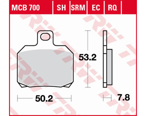 Гальмівні колодки trw lucas zf kh266 sinter street ducati '19-, 1000/1200 multistrada, v4 panigale '18-, ktm rc8 1190 '09-'15, superduke 1290 '14-'20, moto guzzi v7 750 '08-'14, mv augusta bruta le 800 '13-, зад