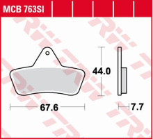 Тормозні колодки trw lucas zf kh271 sinter offroad arctic cat 250/300/400 2x4/4x4 '98-'04, tbx/tbk 500 4x4 '02-'04, laverda quasar 400/500 '04, перед/зад