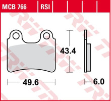 Trw lucas zf гальмівні колодки kh303 organic gas gas txt 125/200/250/280/300 '04-'11, sherco trials 125/250/290/320 '06-, honda cota 300rr '16-, передні, ajp pr3 125/200 '08-'12, задні