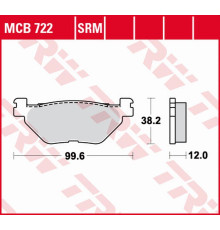Гальмівні колодки trw lucas zf kh319 sinter yamaha xp 500/530 t-max '01-'18, tdm 900 '02-'14, xv/xvs 950 '09-'18, xt 1200z  '11-'18, fjr 1300 '03-'21, xvs 1300 '07- '17, xv 1700 '03-'21, xv 190