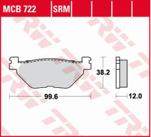Гальмівні колодки trw lucas zf kh319 sinter yamaha xp 500/530 t-max '01-'18, tdm 900 '02-'14, xv/xvs 950 '09-'18, xt 1200z  '11-'18, fjr 1300 '03-'21, xvs 1300 '07- '17, xv 1700 '03-'21, xv 190