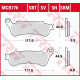 Тормозні колодки trw lucas zf kh388 sinter road/track honda cbf 500 '04-'08, cb 600 hornet '07-'15, cbf 600 '04-'13, vt 750 shadow, cbf 1000 '10-'16, vfr 800 '06-'13, xl 1000v varadero 04-'13, cb 1100 '14-,