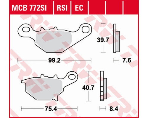 Trw lucas zf гальмівні колодки kh401 sinter offroad suzuki rm 85/l '05-, задні