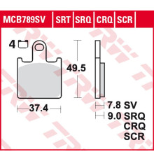 Trw lucas zf гальмівні колодки kh417 carbon racing kawasaki zx-6r 600 ninja '07-'16 передні