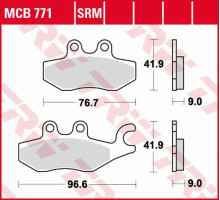 Trw lucas zf гальмівні колодки kh418 organic piaggio '10-, medeley 125 '16-, mp3 125 '09-'12, x7 125 '08-'12, xevo 125 '07-, medeley 150 '16-, mp3 500 '09-, задні, piaggio x9 125 ' 06-'07, x10 500, x10 350 '