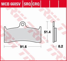 Гальмівні колодки trw lucas zf kh424 sinter street buell m2/s3/x1 1200 '98-'02, honda cb 1300 '98-'00, kawasaki zx-7rr '96-'99, mv augusta f4 750 '00-'05, brutale 910 '05-'09, f4 1000 ' 04-'09 передні