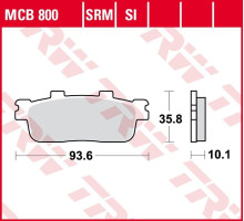 Гальмівні колодки trw lucas zf kh427 sinter daelim ql 125 steezer '15-, vl 250 daystar '17-, peugeot lxr 125 '10-, sym gts 125/250 '06-, joyride 125 '08-, hd 200 '04-'17, joyride 200 '07-, gts 300 '16-, зад