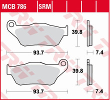 Trw lucas zf гальмівні колодки kh430 organic yamaha yp 125 x-max '06-'09, xp 250 x-max '05-'09 передні