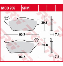 Trw lucas zf гальмівні колодки kh430 сінтер yamaha yp 125 x-max '06-'09, xp 250 x-max '05-'09 передні