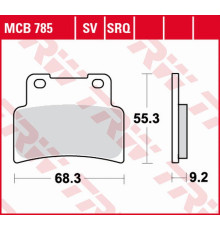 Тормозні колодки trw lucas zf kh432 sinter street aprilia rs 125 '07-'13, sl 750 shiver/drosoduro '07-'17, on 850 mana '07-'16, sl 900 shiver, smv 900 drosoduro '17-, yamaha mt 125, yzf 125r '14- , фронт