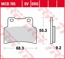 Тормозні колодки trw lucas zf kh432 sinter street aprilia rs 125 '07-'13, sl 750 shiver/drosoduro '07-'17, on 850 mana '07-'16, sl 900 shiver, smv 900 drosoduro '17-, yamaha mt 125, yzf 125r '14- , фронт