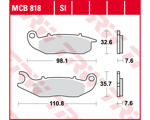 Гальмівні колодки trw lucas zf kh465 sinter offroad ajp pr3/pr4/pr5 '13-,derbi terra/ciЗАДНІcross 125 '08-'16, honda crf 250l/m/r '13-, piaggio liberЗАДНІmedley 125/150 '16-, rijeju 125 marathon pro '11-, газ газ ec 250/30 0 '12-&#