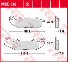 Гальмівні колодки trw lucas zf kh465 sinter offroad ajp pr3/pr4/pr5 '13-,derbi terra/ciЗАДНІcross 125 '08-'16, honda crf 250l/m/r '13-, piaggio liberЗАДНІmedley 125/150 '16-, rijeju 125 marathon pro '11-, газ газ ec 250/30 0 '12-&#