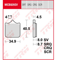 Trw lucas zf гальмівні колодки kh604/4 sinter дорога/трек bmw s 1000rr '09-'18, s 1000r '13-, triumph speed triple 1050 '09-'16, передні