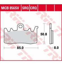 Trw lucas zf гальмівні колодки kh630 carbon racing bmw r 1200r/rs '14-'18, s 1000xr '17-, r 1200gs/adv '13-'18, r 1250r/rs '19-, ducati 899/959 panigale '14-'19, 959 supersport '17-, multistrada 1200/1260 '15-, mons