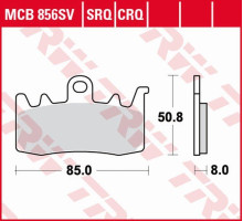 Trw lucas zf гальмівні колодки kh630 carbon racing bmw r 1200r/rs '14-'18, s 1000xr '17-, r 1200gs/adv '13-'18, r 1250r/rs '19-, ducati 899/959 panigale '14-'19, 959 supersport '17-, multistrada 1200/1260 '15-, mons