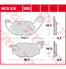 Trw lucas zf гальмівні колодки kh663 сінтер трек yamaha yzf 250r '15-, x-max 300 '18-, yzf r3 '15-, mt-03 '17-, передні