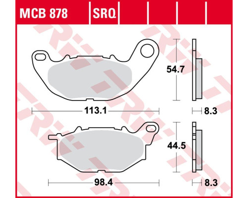 Trw lucas zf гальмівні колодки kh663 сінтер трек yamaha yzf 250r '15-, x-max 300 '18-, yzf r3 '15-, mt-03 '17-, передні