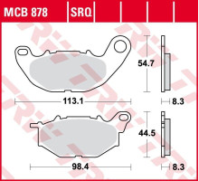Trw lucas zf гальмівні колодки kh663 сінтер трек yamaha yzf 250r '15-, x-max 300 '18-, yzf r3 '15-, mt-03 '17-, передні